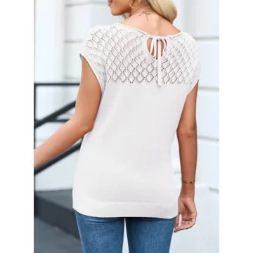 EVALESS Women's Crochet Hollow Out Sweater Summer 2025