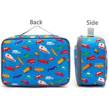 FlowFly Kids Lunch box Insulated Soft Bag Mini Cooler Back to School Thermal Meal Tote Kit for Girls, Boys, Car