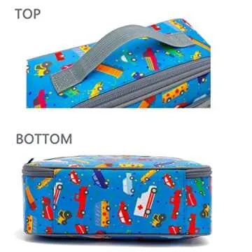 FlowFly Kids Lunch box Insulated Soft Bag Mini Cooler Back to School Thermal Meal Tote Kit for Girls, Boys, Car