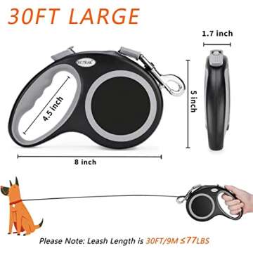 EC.TEAK Retractable Dog Leash for Active Dogs