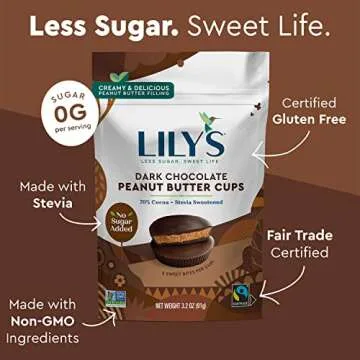 Lily's Dark Chocolate Peanut Butter Cups | Sugar-Free & Low-Carb