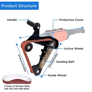 Enhanced Belt Sander Adapter for Angle Grinder Use