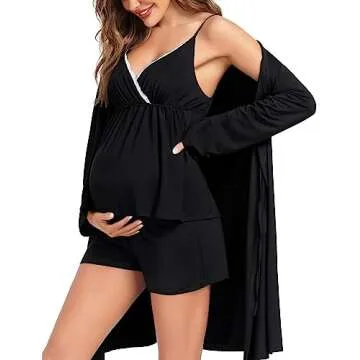 Maternity Robe Set for Breastfeeding and Comfort