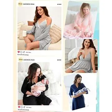 Maternity Robe Set for Breastfeeding and Comfort