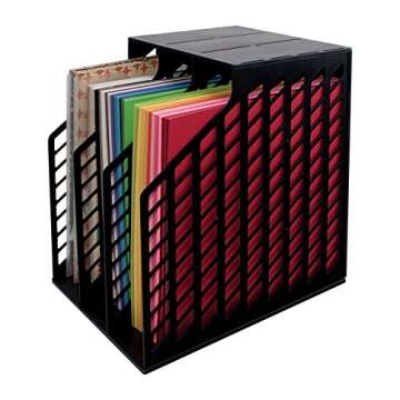 Storage Studios Easy Access Paper Holder with 3-Slots for Crafts and Art Supplies