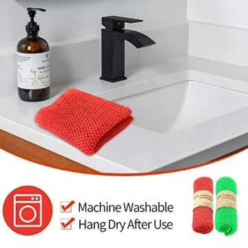 AbuQ 2 Pieces African net Sponge for exfoliating,African exfoliating net, African wash net, African Ghana Sapos scrubbing washcloth rag for Smoother Skin and Daily use (Pink Green)