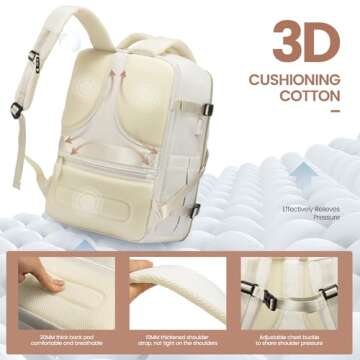 LOVEVOOK Travel Backpack for Women, 40L Carry On Backpack with 3 Packing Cubes,TSA Personal Item Travel Bag Airline Approved, Water Resistant Weekender Overnight Luggage Daypack, Fits 17 Inch Laptop