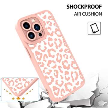 ZIYE for iPhone 14 Pro Max Case Leopard Pattern Phone Case with Camera Protection,Silicone TPU Phone...