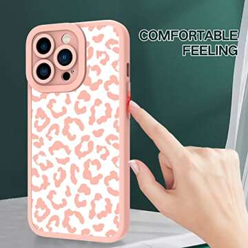 ZIYE for iPhone 14 Pro Max Case Leopard Pattern Phone Case with Camera Protection,Silicone TPU Phone Protective Cover Cheetah Design Cases Compatible with iPhone 14 Pro Max 6.7 Inch