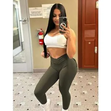 YEOREO Charm Scrunch Workout Leggings with Pockets