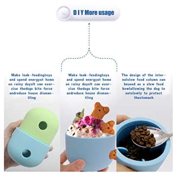 ZHY XD Dog Puzzle Toy Ball Durable Dog Balls for Teeth Cleaning/IQ Training, Dog Enrichment Toys, and Interactive Dog Toys in One .Durable Chewing Ball for Small and Medium Dogs