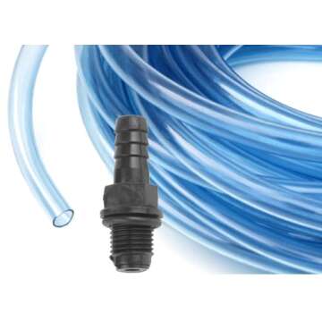 Little Giant CV-10 Check Valve for the following Little Giant Series Condensate Pumps - VCC, VCMA, VCL-14 and VCL-24, 1/4-inch MNPT x 3/8-inch Barbed, Black, 599065