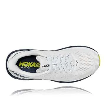Hoka 1110509-BDBBI: Women's Clifton 7 Blanc De Blanc/Black Iris Running Shoe (6.5 B(M) US Women)