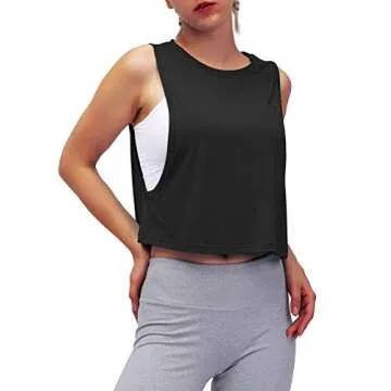 Mippo Cropped Workout Top - Stylish & Breathable Activewear