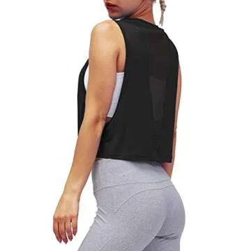 Mippo Cropped Workout Top - Stylish & Breathable Activewear