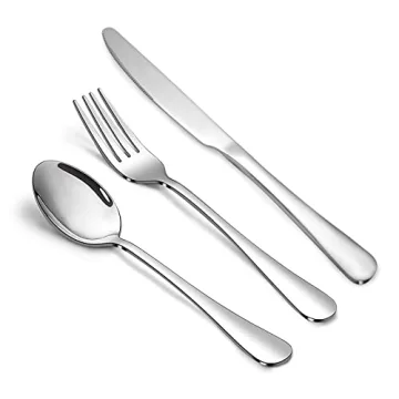 Silverware Set,SANTUO Stainless Steel Knives Spoon Forks Set for Home, Kitchen and Restaurant, Mirro...