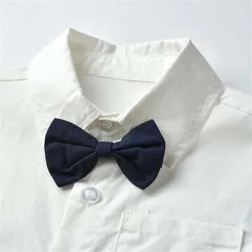 Stylish Baby Boys Dress Shirt & Suspender Pants Set