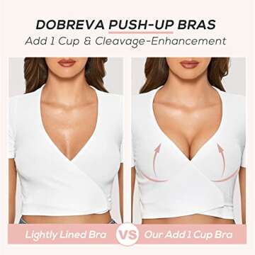 DOBREVA Women's Push Up Lace Bra Underwire Plunge Full Coverage Bras Sexy Plus Size Support Black 32...