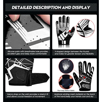 High Grip ACESHIP Football Gloves for All Ages