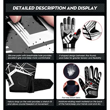 High Grip ACESHIP Football Gloves for All Ages