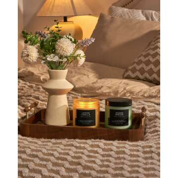 M&SENSE 11.6oz Lemon Vanilla Soy Candles