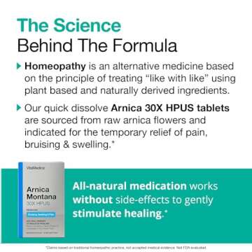 VitaMedica Arnica and Bromelain Blister Packs Bundle | for Post Surgery and Muscle Recovery | Bruise Relief | Plant Based Natural Formulas | 2 Product Bundle for Healing Support | 5 Day Supply