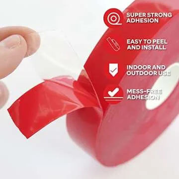 XFasten Double Sided Mounting Tape, 450-Inch Clear Tape