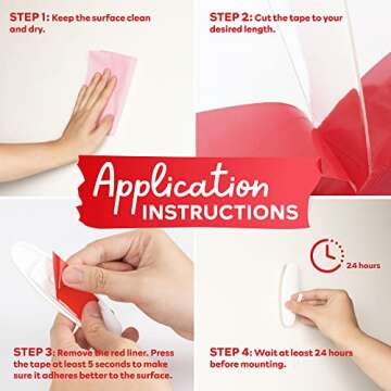 XFasten Double Sided Mounting Tape, 450-Inch Clear Tape