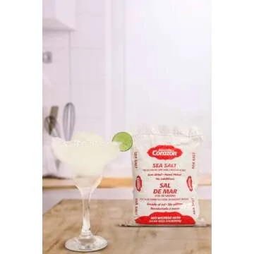 Amorcito Corazón - Coarse Sea Salt - Natural Salt from Mexico - 2-Pack (24.64 oz, 700 g Each) - Perfect for Drinks, Meat, Seafood, Dips, Desserts, Veggies, and More