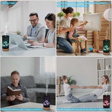 Aromatherapy Essential Oil Diffuser with LED Lights