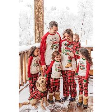 Lazy One Matching Family Christmas Pajamas, Mix and Match Christmas PJ's for The Whole Family, Adult Tee & Pants Separates