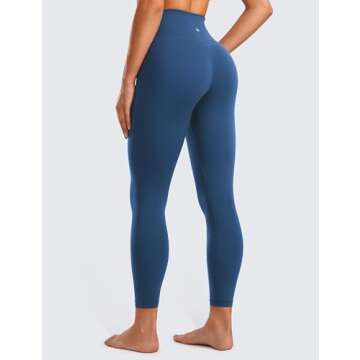 CRZ YOGA Womens Butterluxe Cross Waist Workout Leggings 25 Inches - V Crossover High Waisted Gym Yog...