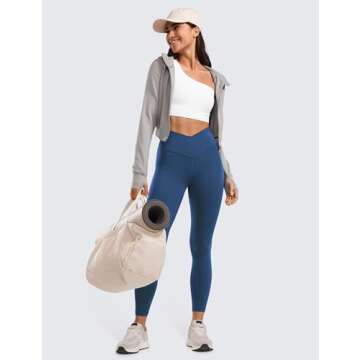 CRZ YOGA Womens Butterluxe Cross Waist Leggings 25 Inch