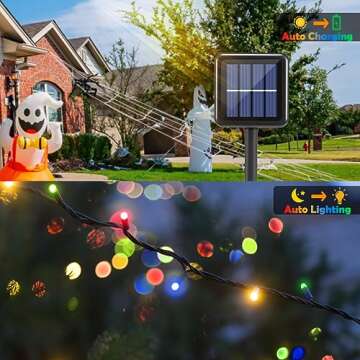 Multicolor Christmas Lights Outdoor, 440LED Solar Christmas Lights Outdoor Waterproof for Outdoor Christmas Decorations, Each 78FT Christmas Solar String Lights for Outside, Christmas Decor Tree 2Pack