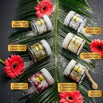 Relaxing Epsom Bath Salts Gift Set with Essential Oils