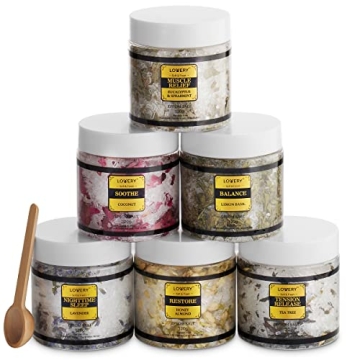 Relaxing Epsom Bath Salts Gift Set with Essential Oils