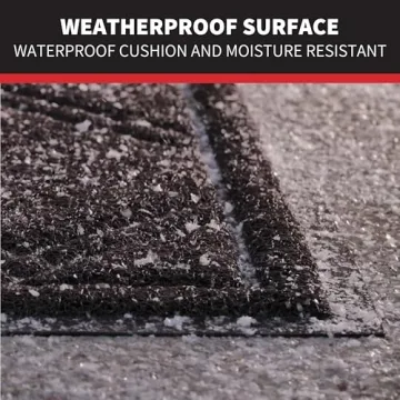 SlipToGrip Anti-Slip Door Mat - Stylish Black Plaid Rug