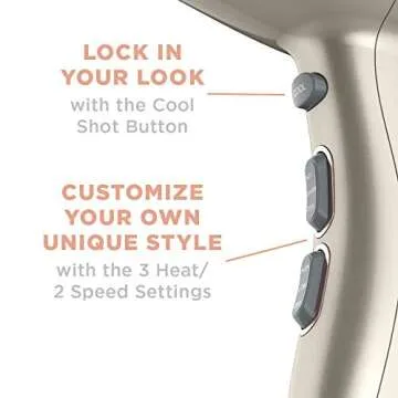 INFINITIPRO BY CONAIR Frizz Free Pro Hair Dryer ~ 2x the Shine - 3x the Frizz Control, Rose Gold