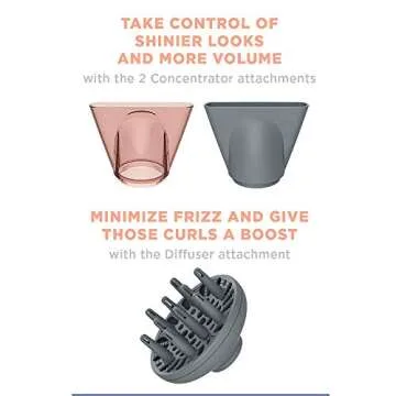 INFINITIPRO BY CONAIR Frizz Free Pro Hair Dryer ~ 2x the Shine - 3x the Frizz Control, Rose Gold