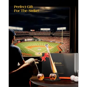 Baseball Bat Decanter Set with Glasses - Gift for Men