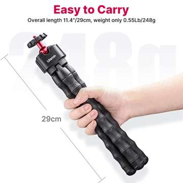 ULANZI Smartphone Vlogging Kit Portable Flexible Phone Tripod with LED Light, Phone Video Recording Kit for iPhone/Android for YouTube Starter, TIK Tok Beginner, Content Creator, Vlogger