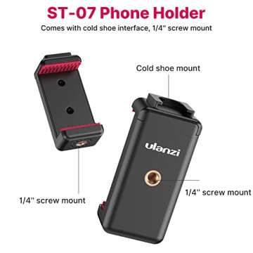 ULANZI Smartphone Vlogging Kit Portable Flexible Phone Tripod with LED Light, Phone Video Recording Kit for iPhone/Android for YouTube Starter, TIK Tok Beginner, Content Creator, Vlogger