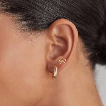 Dainty 14K Gold Earring Sets for Fashionable Women