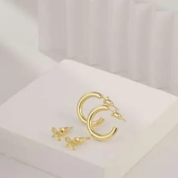 Dainty 14K Gold Earring Sets for Fashionable Women