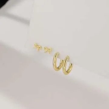 Dainty 14K Gold Earring Sets for Fashionable Women