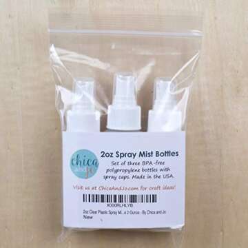 Chica and Jo 2oz Clear Plastic Spray Mist Bottles