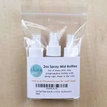 Chica and Jo 2oz Clear Plastic Spray Mist Bottles