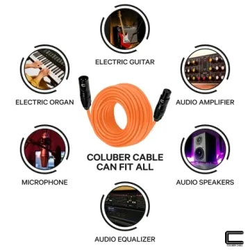 Balanced XLR Cable 0.5 Feet Orange for Pro Sound