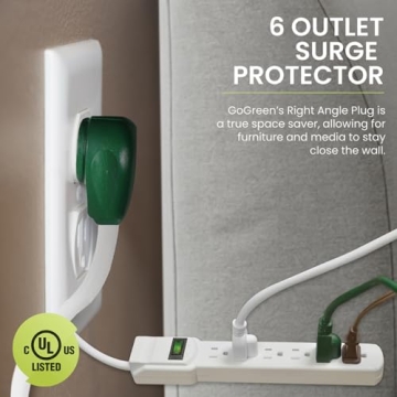 Power by GoGreen 6 Outlet Surge Protector - Reliable Protection