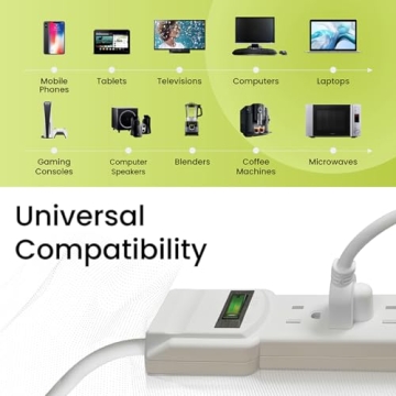 Power by GoGreen 6 Outlet Surge Protector - Reliable Protection
